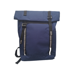 Roll-Top Backpack blau