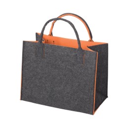 Filztasche dunkelgrau/orange