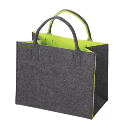 Filztasche dunkelgrau/grün
