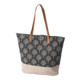 Tasche blau mit Bäumen
