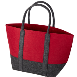 Filztasche oval, 2-farbig...